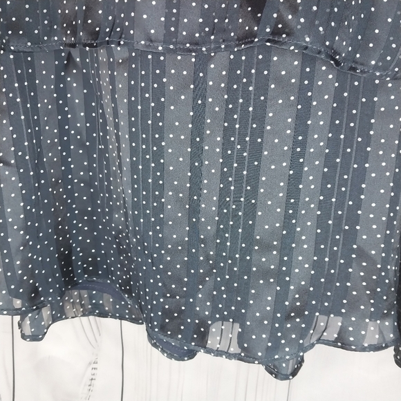 Banana Republic Pleated Tiered Sleeveless Polka Dot Dress NWT - Picture 11 of 16